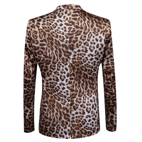 Image of Leopard Print Suit Jacket Pants Two Pieces Blazers Coat Trousers Set-FrenzyAfricanFashion.com