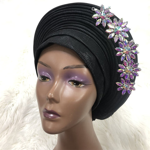 Image of Already Made Aso Oke Gele Headtie Asoebi Turban-FrenzyAfricanFashion.com