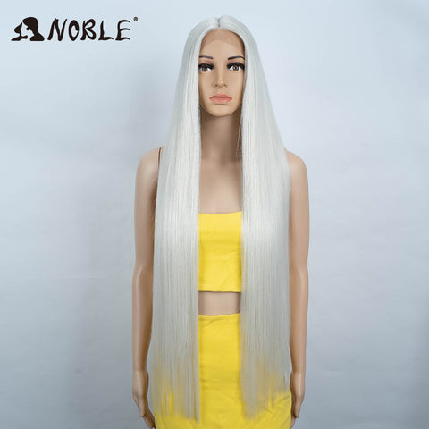 Image of Noble Synthetic Lace Front Wigs For Women 38 Inch Straight Wig Lace Wig Ombre Blonde Lace Wigs Cosplay Straight Lace Front Wig-FrenzyAfricanFashion.com