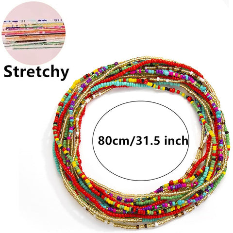 Image of Bohemia Colorful Beads Waist Belly Beach Waistband Bikini Beads Jewelry-FrenzyAfricanFashion.com