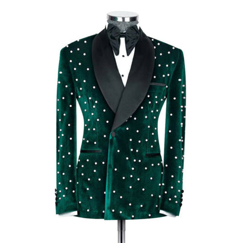 Image of Luxury Men Suits Slim Fit Groom Tuxedos Wedding Prom Tailored Double Vent-FrenzyAfricanFashion.com