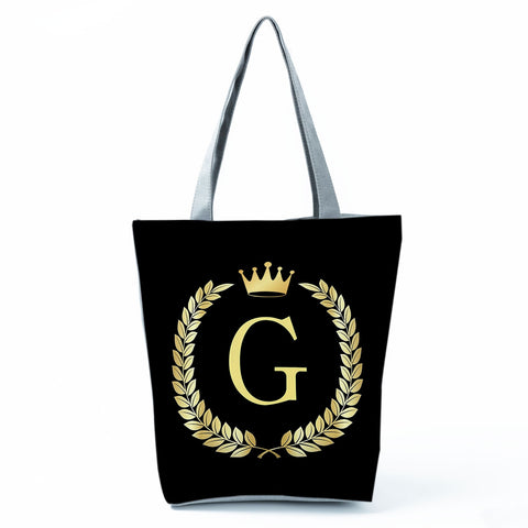 Image of Letter Alphabets Women Tote Shoulder Handbag-FrenzyAfricanFashion.com