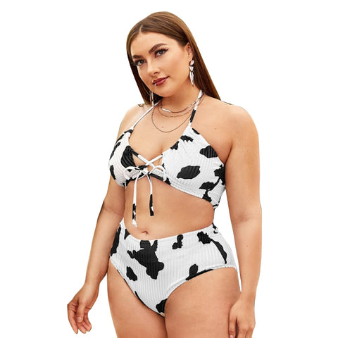Image of Women Push Up Bikinis Set Swimwear Plus Size High Waist Swimsuit Beachwear-FrenzyAfricanFashion.com