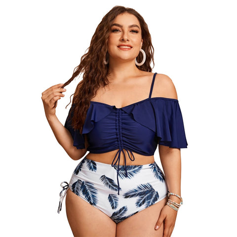 Image of Women Push Up Bikinis Set Swimwear Plus Size High Waist Swimsuit Beachwear-FrenzyAfricanFashion.com