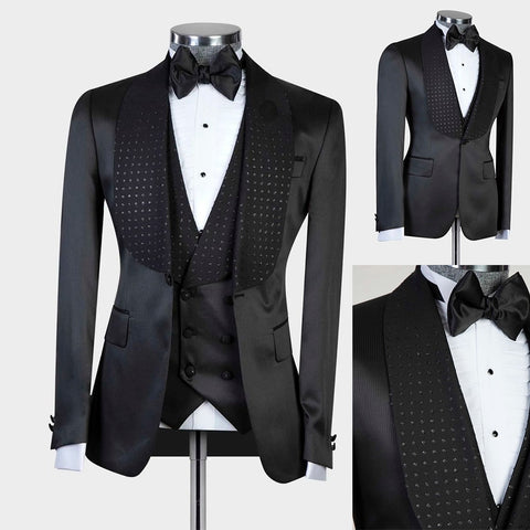 Image of Elegant Black Men Suits With Men Occasion wear-FrenzyAfricanFashion.com