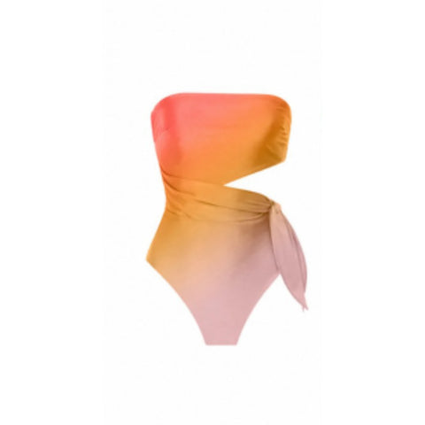 Image of One Piece Swimsuit Floral Print Beach Bathing Suit Set-FrenzyAfricanFashion.com