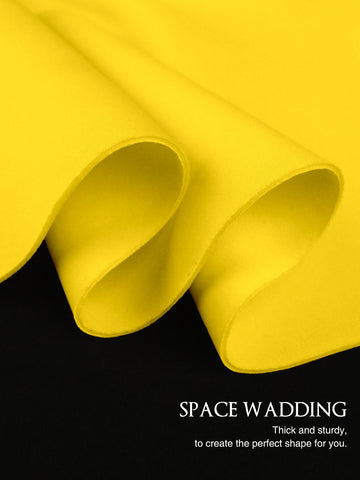 Image of Yellow Lace Evening Party Dresses Women Puff Big Long Sleeve-FrenzyAfricanFashion.com