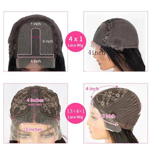 Image of Deep Wave Lace Front Wig Kinky Curly Synthetic Wigs 13x4X1 Cheap Wig Pre Plucked Natural Hair Glueless for Black Women-FrenzyAfricanFashion.com