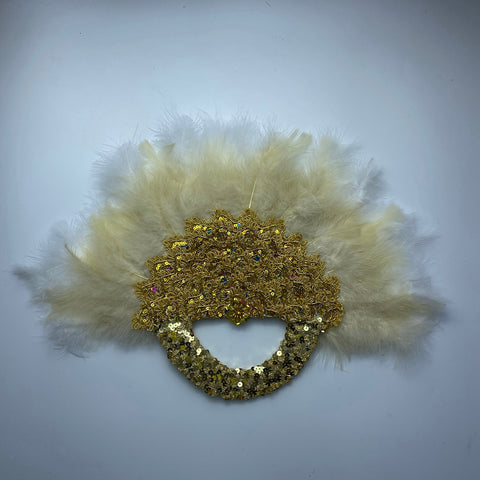 Image of Bridal Turkey Nigerian Feather Fans for Wedding Party-FrenzyAfricanFashion.com