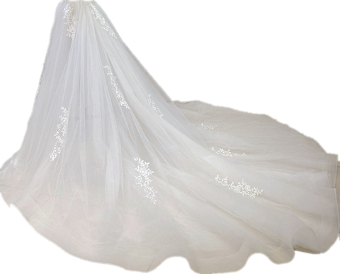 Image of Shirlis 4 Layers Detachable Wedding Lace Train Only.-FrenzyAfricanFashion.com