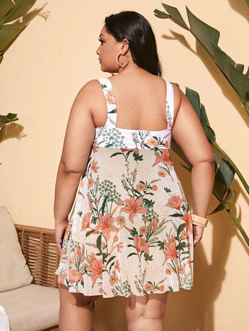 Image of One piece swimsuit Push Up Swimwear Solid Curve Plus Big Size Swim Suits Beach Wear-FrenzyAfricanFashion.com