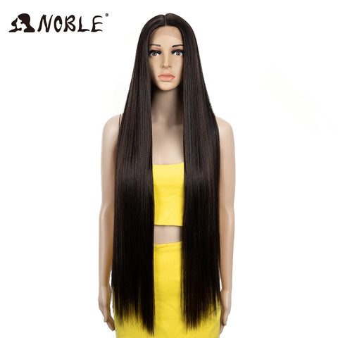 Image of Noble Synthetic Lace Front Wigs For Women 38 Inch Straight Wig Lace Wig Ombre Blonde Lace Wigs Cosplay Straight Lace Front Wig-FrenzyAfricanFashion.com