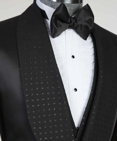 Image of Elegant Black Men Suits Two Pieces Jacket Wedding Formal Men Occasion wear-FrenzyAfricanFashion.com