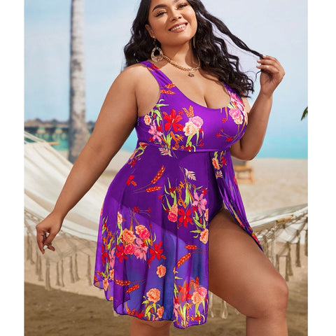 Image of Women's modest Plus-Size Swimsuit One Piece Bathing Suits-FrenzyAfricanFashion.com