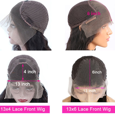 Image of HD Lace Frontal Wig Straight Transparent 13x4 13x6 Lace Front Human Hair Wigs PrePlucked Bone Straight Human Hair Wigs For Women-FrenzyAfricanFashion.com