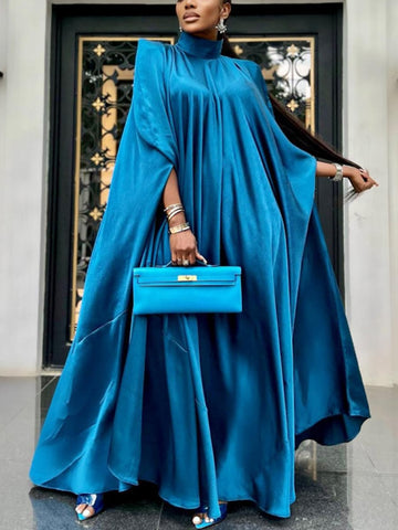 Image of Women Oversized Dresses Batwing Sleeve Loose-FrenzyAfricanFashion.com