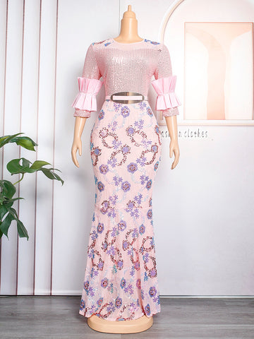 Image of Women Plus Evening Mermaid Dresses Wedding Party Long Luxury Sequin Gown Bodycon-FrenzyAfricanFashion.com