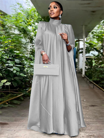 Image of Women Oversized Dresses Batwing Sleeve Loose-FrenzyAfricanFashion.com