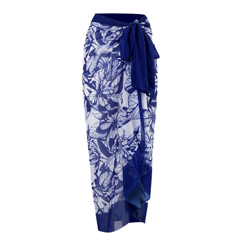 Image of One Piece Swimsuit Floral Print Beach Bathing Suit Set-FrenzyAfricanFashion.com