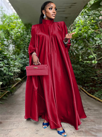 Image of Women Oversized Dresses Batwing Sleeve Loose-FrenzyAfricanFashion.com