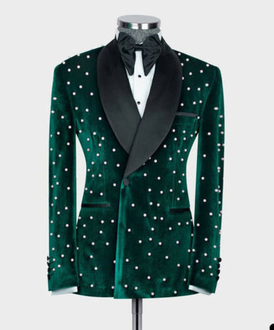 Image of Luxury Men Suits Slim Fit Groom Tuxedos Wedding Prom Tailored Double Vent-FrenzyAfricanFashion.com