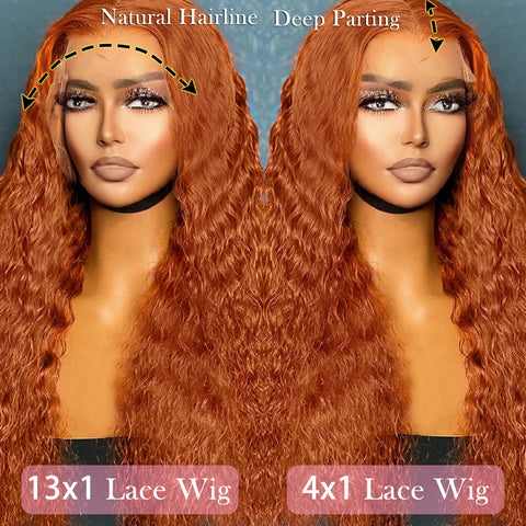 Image of Deep Wave Lace Front Wig Kinky Curly Synthetic Wigs 13x4X1 Cheap Wig Pre Plucked Natural Hair Glueless for Black Women-FrenzyAfricanFashion.com