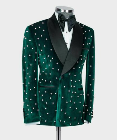 Image of Luxury Men Suits Slim Fit Groom Tuxedos Wedding Prom Tailored Double Vent-FrenzyAfricanFashion.com