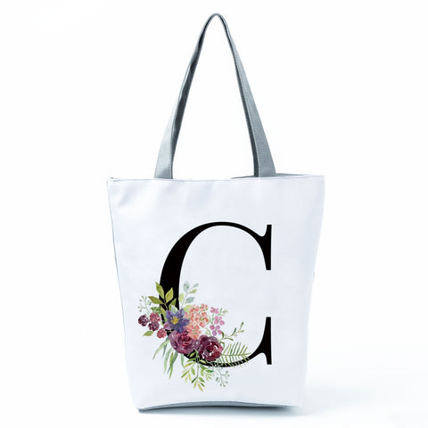 Image of Black Customized Letter Alphabets Women Tote Shoulder Handbag-FrenzyAfricanFashion.com