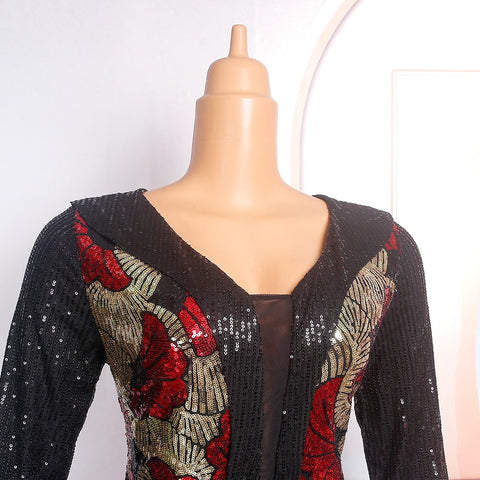 Image of Women Plus Size Mermaid Dress Luxury Sequin Bodycon Evening Dresses-FrenzyAfricanFashion.com