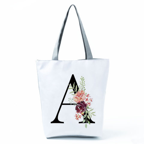Image of Black Customized Letter Alphabets Women Tote Shoulder Handbag-FrenzyAfricanFashion.com