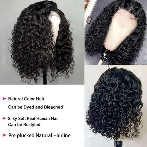 Image of Peruvian Water Wave Human Hair Bob Wigs-FrenzyAfricanFashion.com