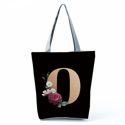 Image of Black Customized Letter Alphabets Women Tote Shoulder Handbag-FrenzyAfricanFashion.com