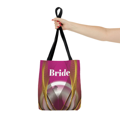 Image of Fuchsia Bridal Tote | Custom Bridal Shower Gift Bag | Wedding Handbag | Gift For Bride | Beach Wedding Shoulder Bag-FrenzyAfricanFashion.com
