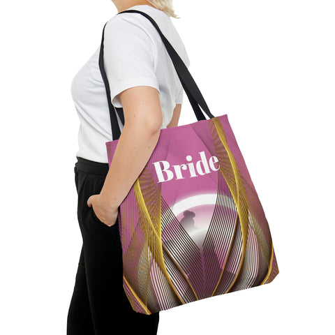 Image of Custom Bride Tote | Pink Women Shoulder Bag | Practical Wedding Gift for Her | Bridal Shower Gift | Women Engagement | Bride to be-FrenzyAfricanFashion.com