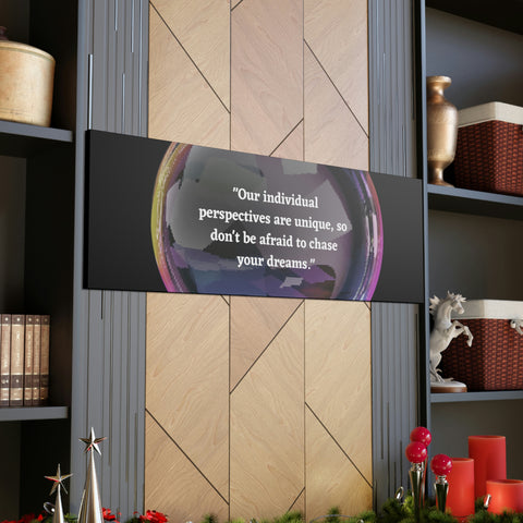 Image of Canvas Wall Decor | House Decor | Inspirational Wall Arts | Bubble Design "Our individual perspectives are unique, chase your dreams."-FrenzyAfricanFashion.com