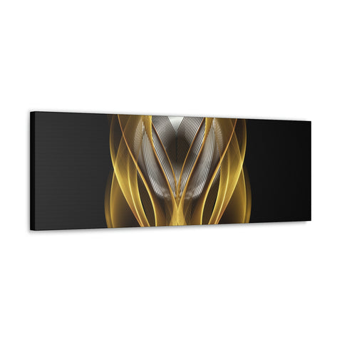 Image of Home Decor Custom Wall ART | Canvas Frame Gold and Black Print | Painting Poster | Abstract Design | Modern Home Office Wall Frame | Firelin-FrenzyAfricanFashion.com