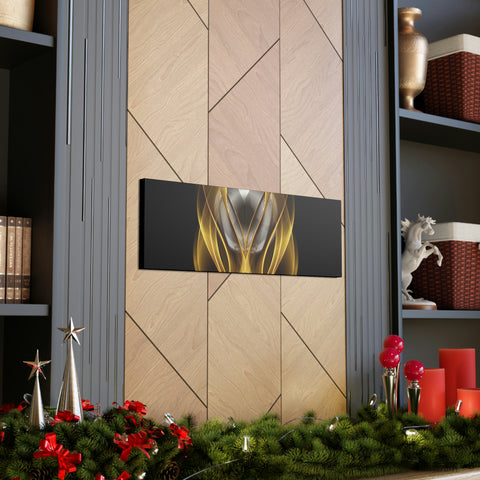 Image of Home Decor Custom Wall ART | Canvas Frame Gold and Black Print | Painting Poster | Abstract Design | Modern Home Office Wall Frame | Firelin-FrenzyAfricanFashion.com