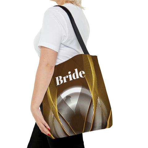 Image of Bride Tote | Brown Pattern Women Shoulder Bag | Practical Wedding Gift for Her | Bridal Shower Gift | Women Engagement | Bride to be Handbag-FrenzyAfricanFashion.com