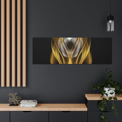 Image of Home Decor Custom Wall ART | Canvas Frame Gold and Black Print | Painting Poster | Abstract Design | Modern Home Office Wall Frame | Firelin-FrenzyAfricanFashion.com
