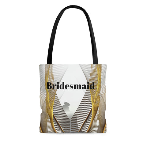 Image of Custom Bridesmaids Gift White Tote | Practical Wedding Gift | Bridal Shower | Women Engagement Bridal Team Handbag-FrenzyAfricanFashion.com