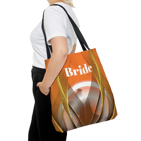 Image of Custom Bridal Tote | Orange Bag | Practical Wedding Gift | Bridal Shower | Women Engagement Bride to be Handbag-FrenzyAfricanFashion.com