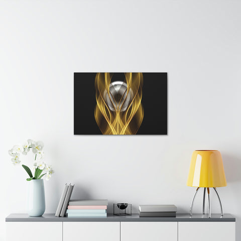 Image of Home Decor Custom Wall ART | Canvas Frame Gold and Black Print | Painting Poster | Abstract Design | Modern Home Office Wall Frame | Firelin-FrenzyAfricanFashion.com