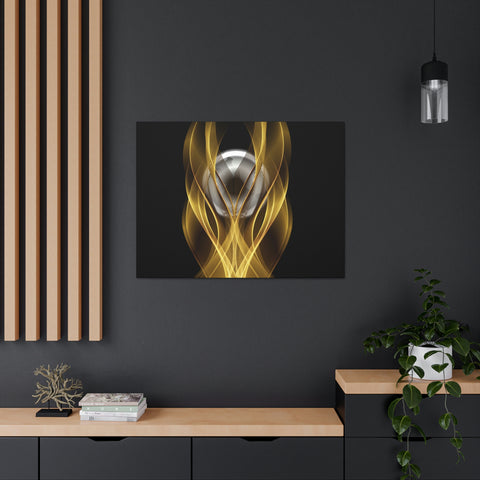 Image of Home Decor Custom Wall ART | Canvas Frame Gold and Black Print | Painting Poster | Abstract Design | Modern Home Office Wall Frame | Firelin-FrenzyAfricanFashion.com