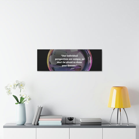 Image of Canvas Wall Decor | House Decor | Inspirational Wall Arts | Bubble Design "Our individual perspectives are unique, chase your dreams."-FrenzyAfricanFashion.com