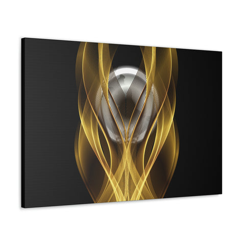 Image of Home Decor Custom Wall ART | Canvas Frame Gold and Black Print | Painting Poster | Abstract Design | Modern Home Office Wall Frame | Firelin-FrenzyAfricanFashion.com