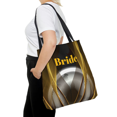 Image of Custom Bridal Tote | Black Bag | Practical Wedding Gift | Bridal Shower | Women Engagement | Bride to be Handbag | Gift For Her-FrenzyAfricanFashion.com