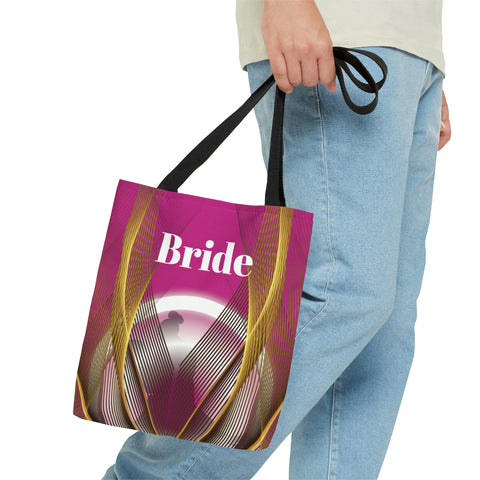 Image of Fuchsia Bridal Tote | Custom Bridal Shower Gift Bag | Wedding Handbag | Gift For Bride | Beach Wedding Shoulder Bag-FrenzyAfricanFashion.com