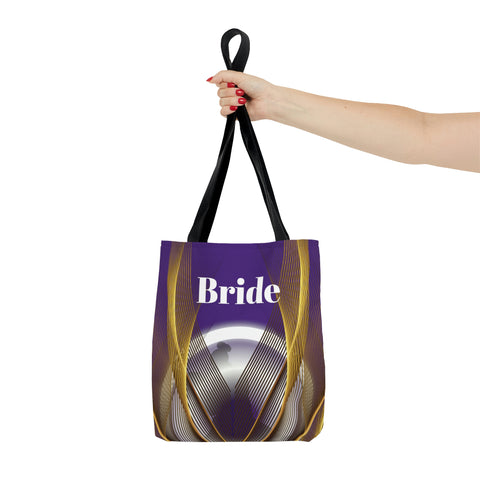 Image of Purple Bridal Tote | Custom Bridal Shower Gift Bag | Wedding Handbag | Gift For Bride | Beach Wedding Shoulder Bag-FrenzyAfricanFashion.com