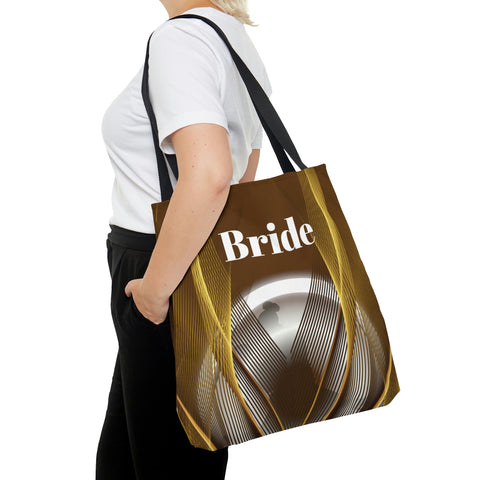 Image of Bride Tote | Brown Pattern Women Shoulder Bag | Practical Wedding Gift for Her | Bridal Shower Gift | Women Engagement | Bride to be Handbag-FrenzyAfricanFashion.com