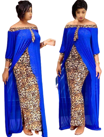 Image of Josy 2 in 1 Leopard Maxi Print Dress-FrenzyAfricanFashion.com